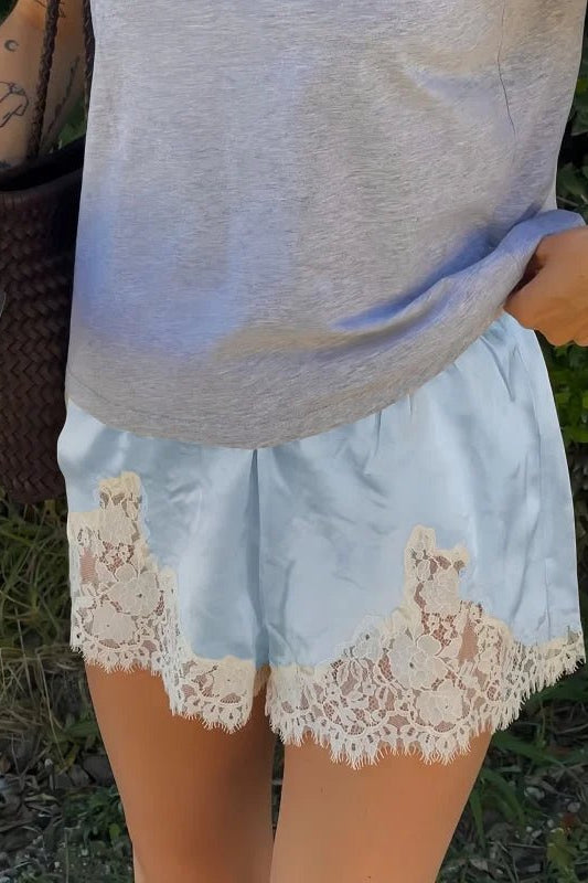 ZEYA - Jenna Satin Lace Shorts
