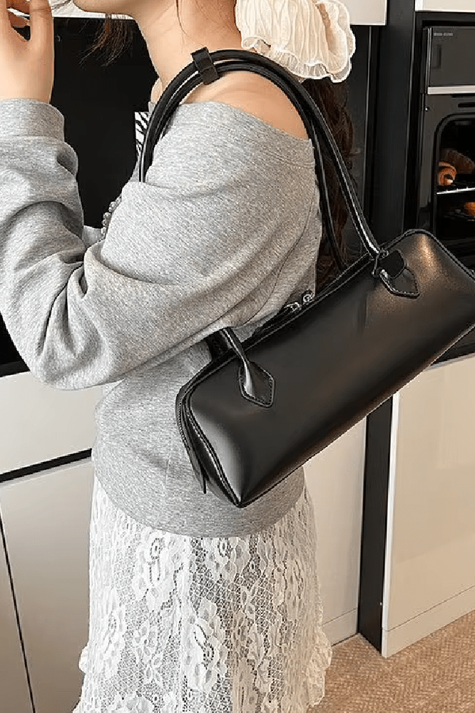 ZEYA - Julia Vintage Leather Baguette Bag
