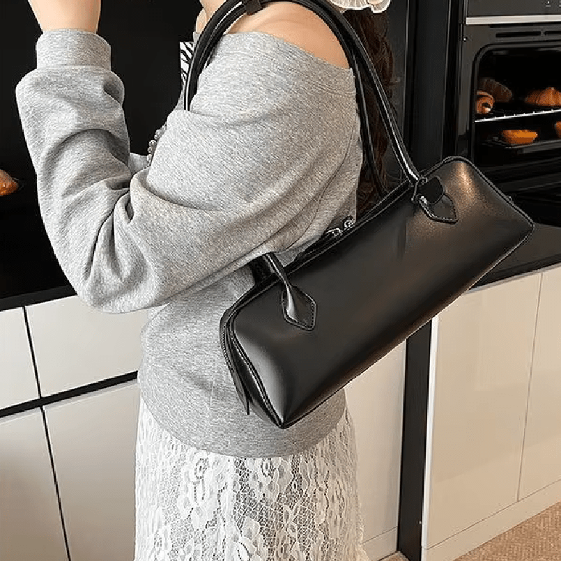 ZEYA - Julia Vintage Leather Baguette Bag
