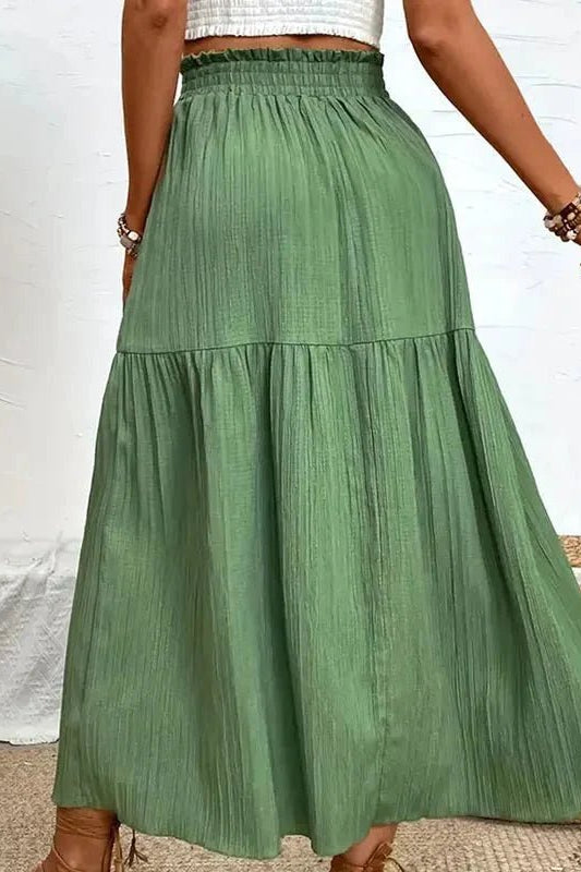 ZEYA - Kalia Bohemian Midi Ruffle Skirt