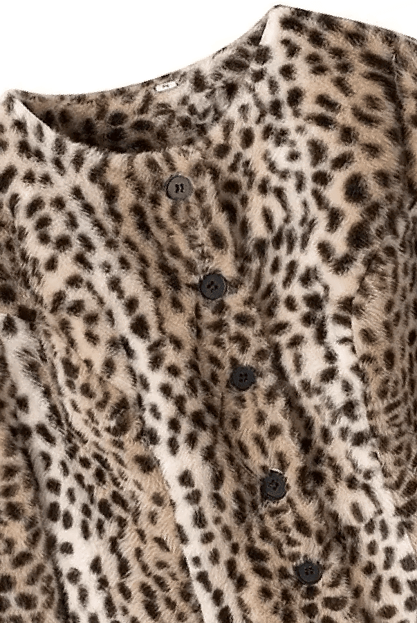 ZEYA - Katie Leopard Faux Fur Cropped Jacket