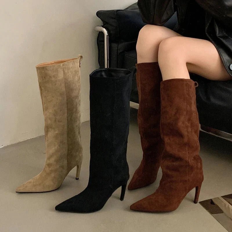 ZEYA - Kendra Suede Knee High Boots
