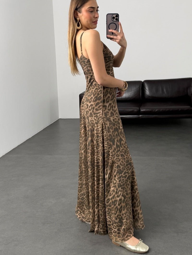 ZEYA - Lara Leopard Print Maxi Dress