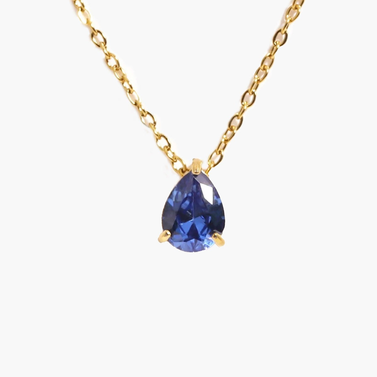 ZEYA - Lilith Necklace - Teardrop Pendant with Birthstone Zirconia Stones for Women