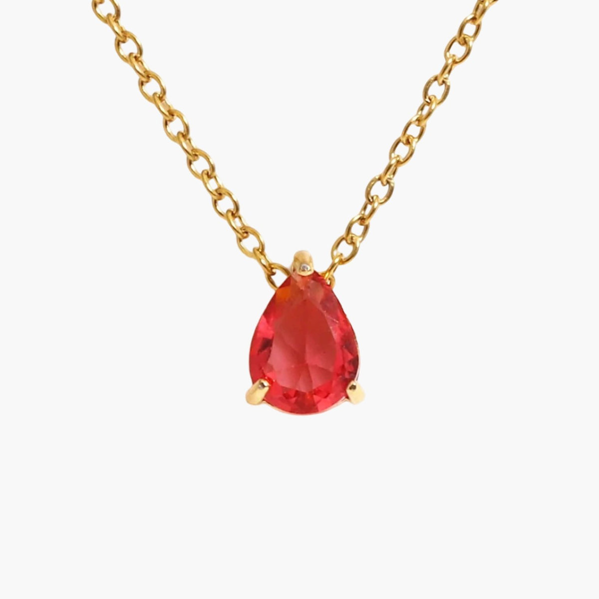 ZEYA - Lilith Necklace - Teardrop Pendant with Birthstone Zirconia Stones for Women