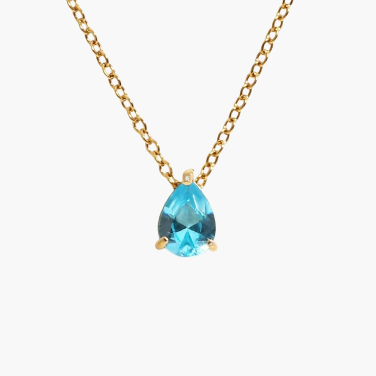 ZEYA - Lilith Necklace - Teardrop Pendant with Birthstone Zirconia Stones for Women