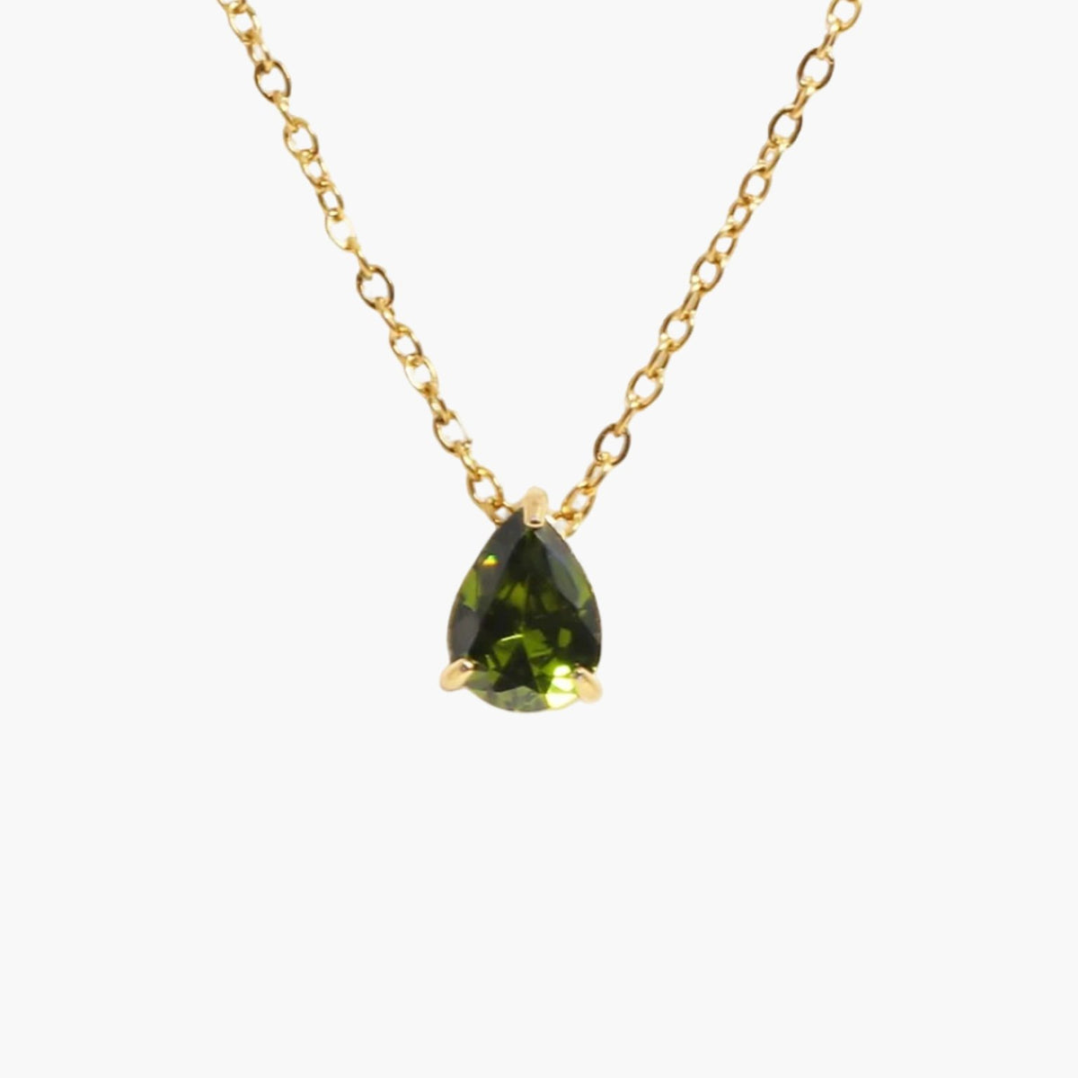 ZEYA - Lilith Necklace - Teardrop Pendant with Birthstone Zirconia Stones for Women