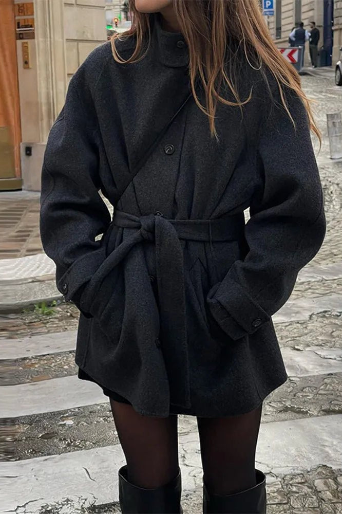 ZEYA - Lindsay Stand Collar Short Coat