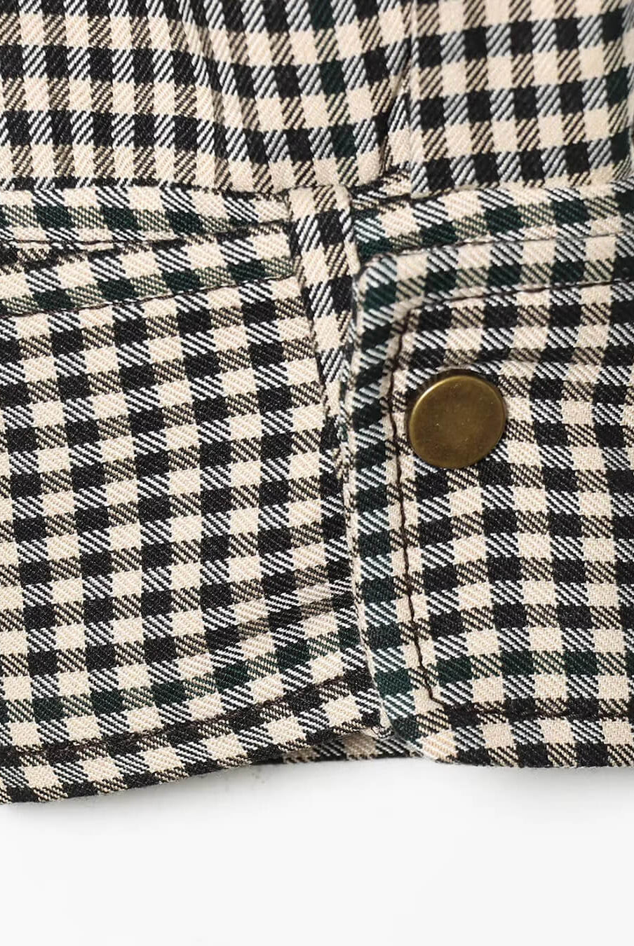 ZEYA - Lisa High Neck Checked Bomber Jacket
