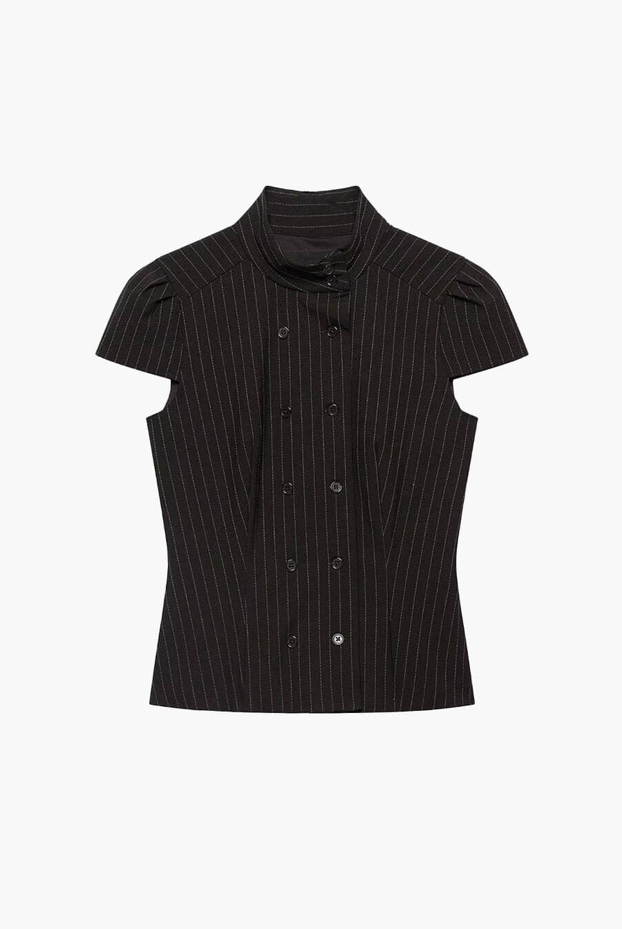 ZEYA - Lola Plaid High Neck Fitted Blouse