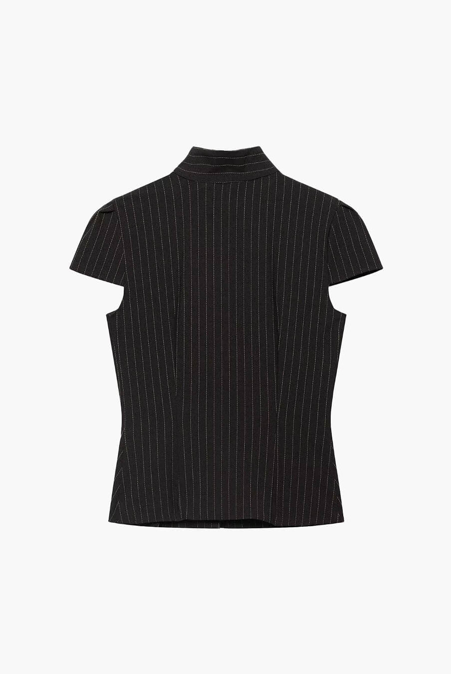 ZEYA - Lola Plaid High Neck Fitted Blouse