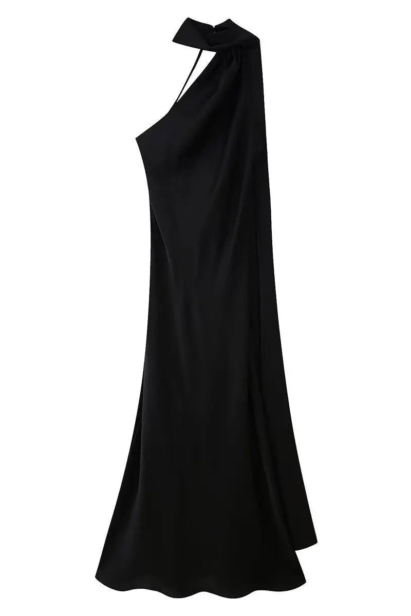 ZEYA - Loredana Halter Silk Satin Maxi Dress