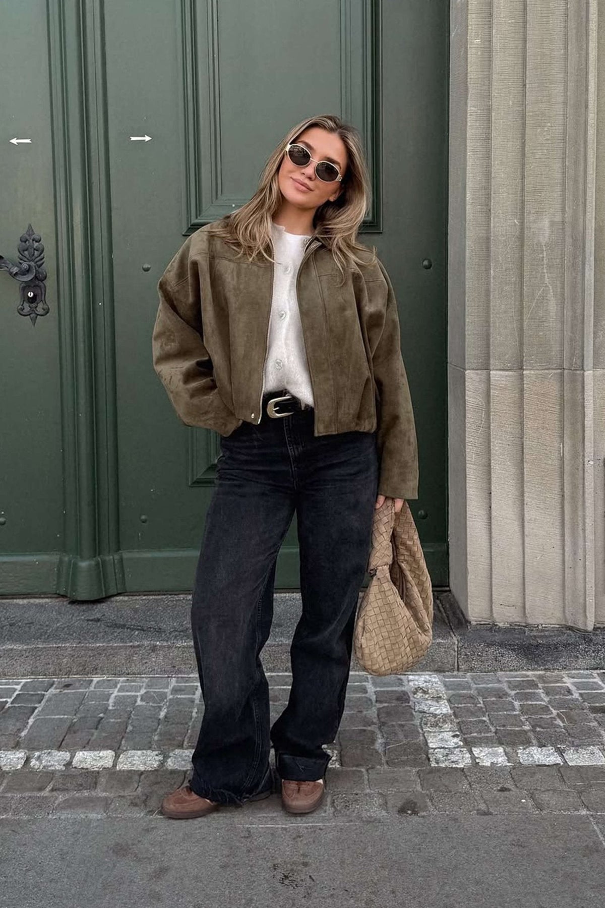 ZEYA - Lori Suede Bomber Jacket