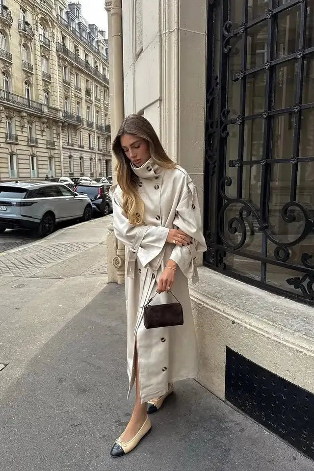 ZEYA - Lucy Long Belted Trench Coat