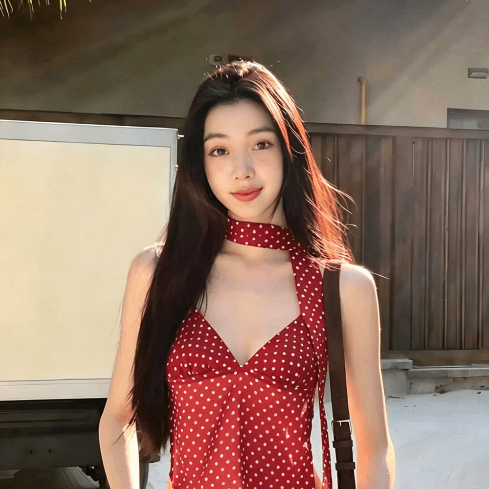 ZEYA - Mandy Polka Dot Backless Cami Top
