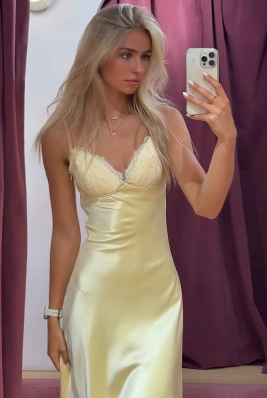 ZEYA - Marcella Backless Satin Midi Dress