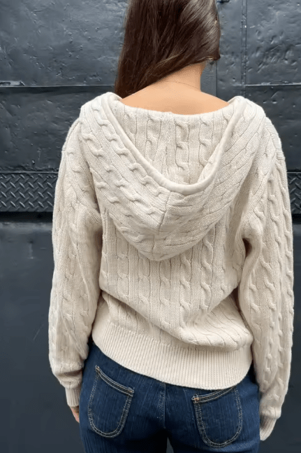 ZEYA - Melanie High Neck Zip Up Knit Cardigan