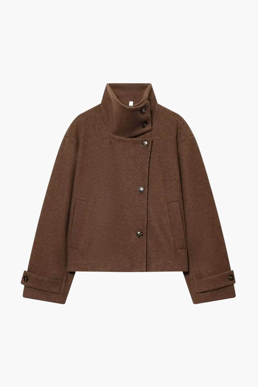 ZEYA - Monica Rose Buckle Stand Collar Coat