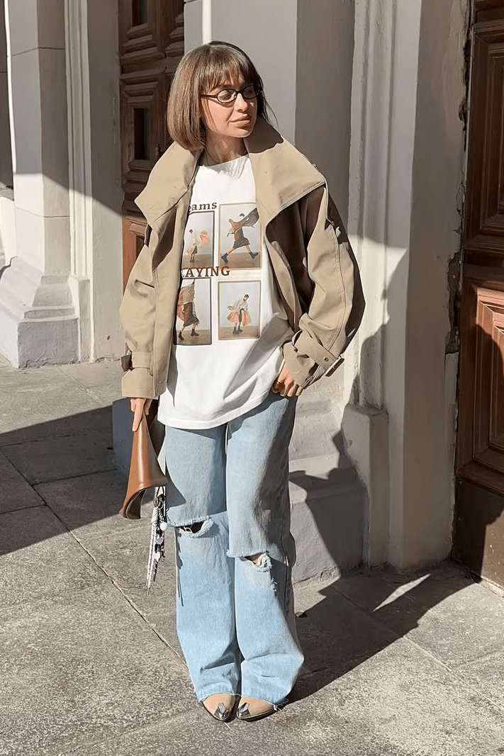 ZEYA - Natalie High Funnel Neck Cropped Trench Jacket