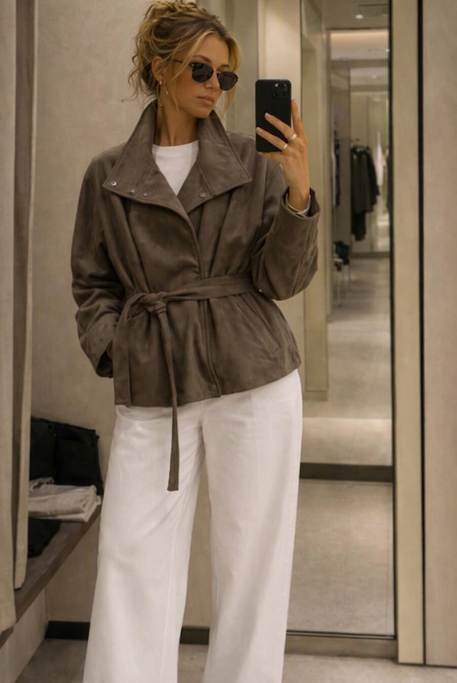 ZEYA - Rebecca Lace-Up Suede Jacket