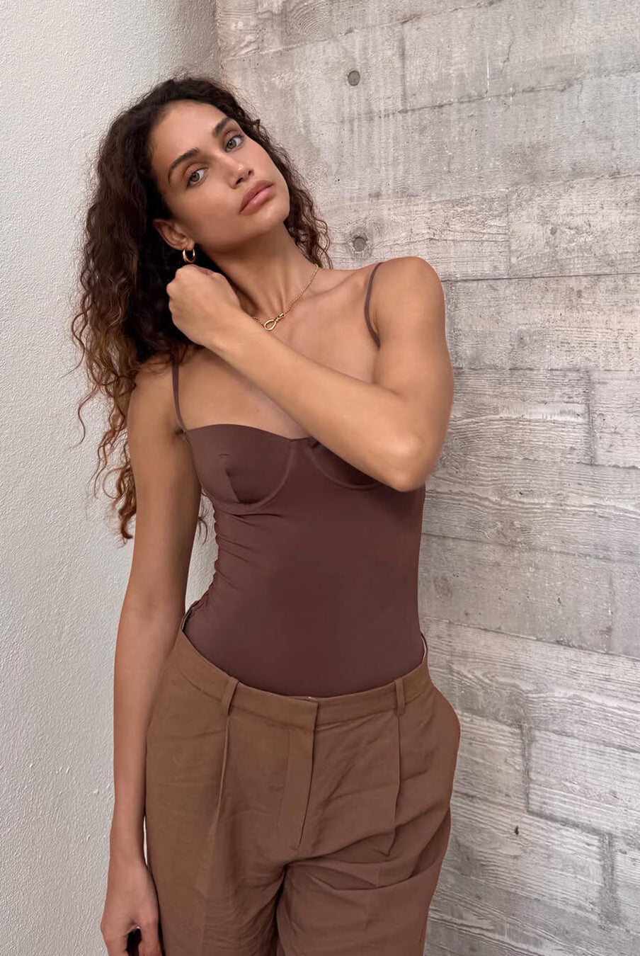 ZEYA - Rina Satin Camisole Bodysuit