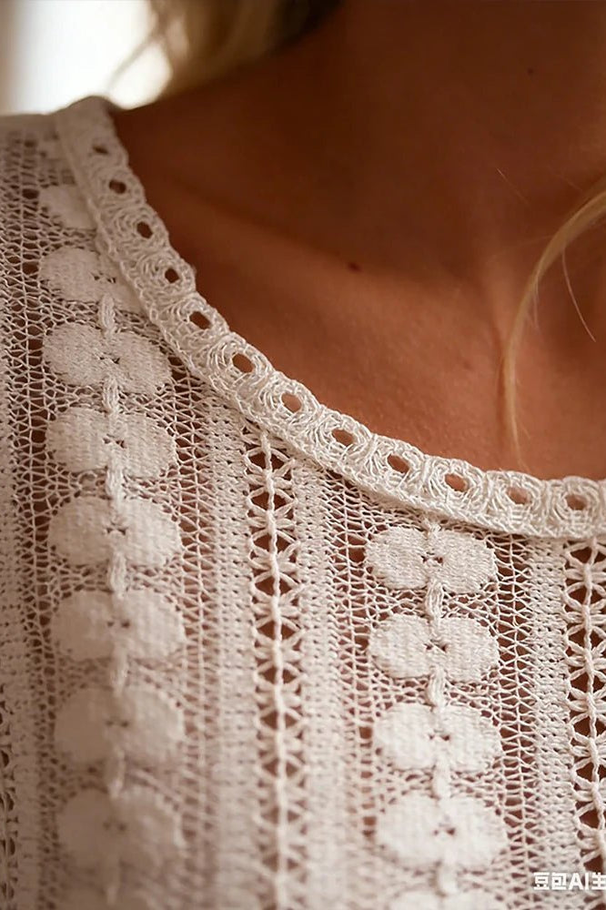 ZEYA - Riona Hollow Knit Pullover Sweater