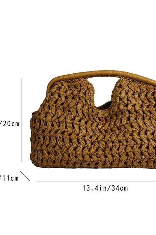 ZEYA - Sabrina Woven Rattan Tote