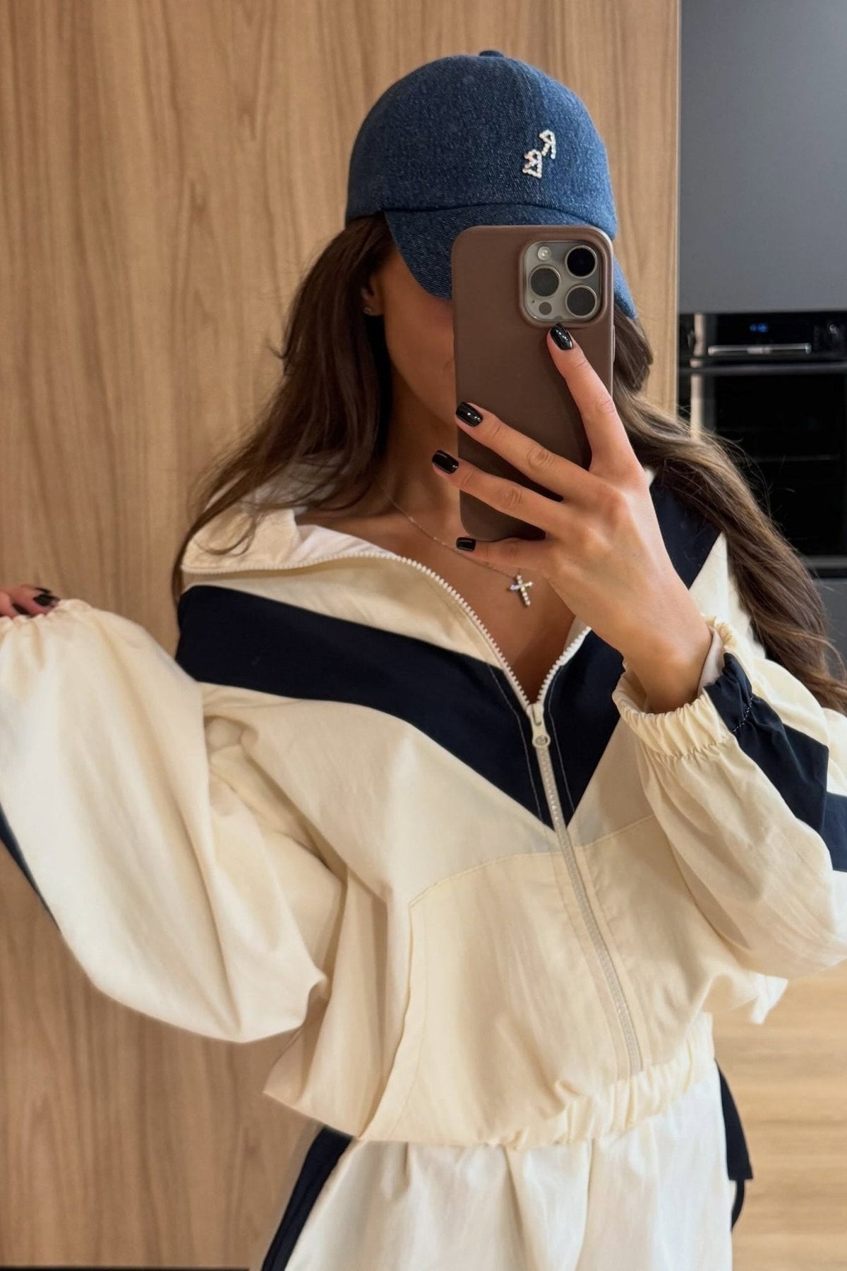 ZEYA - Sandra Chevron Windbreaker Shorts Set