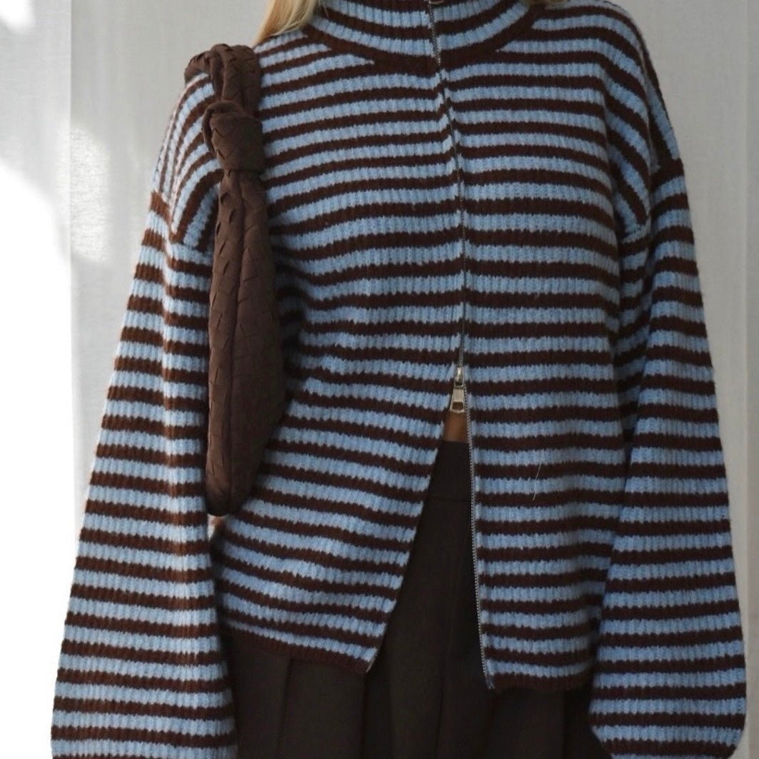 ZEYA - Sarah Striped Knit Cardigan