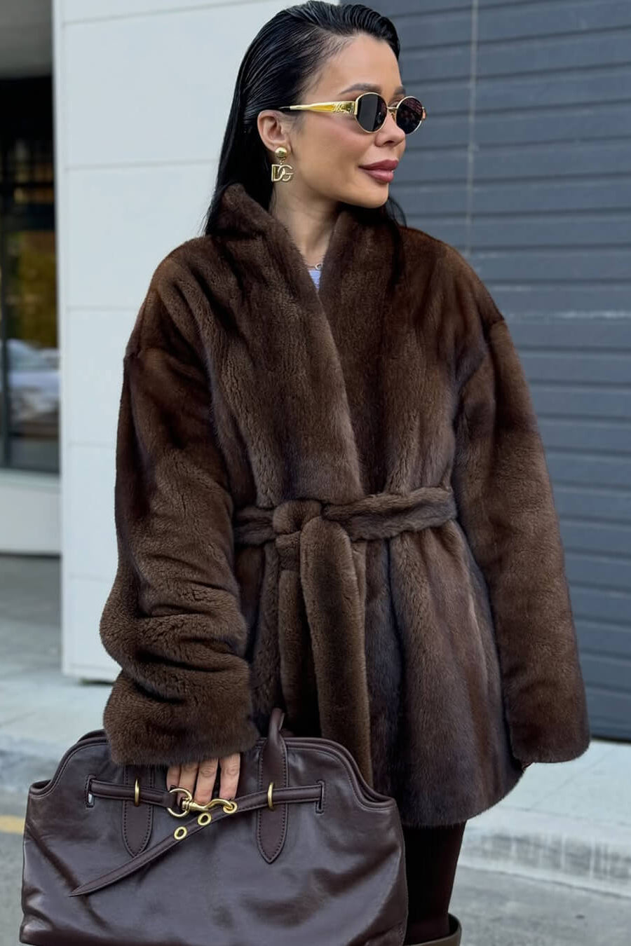ZEYA - Seve Belted Faux Fur Jacket