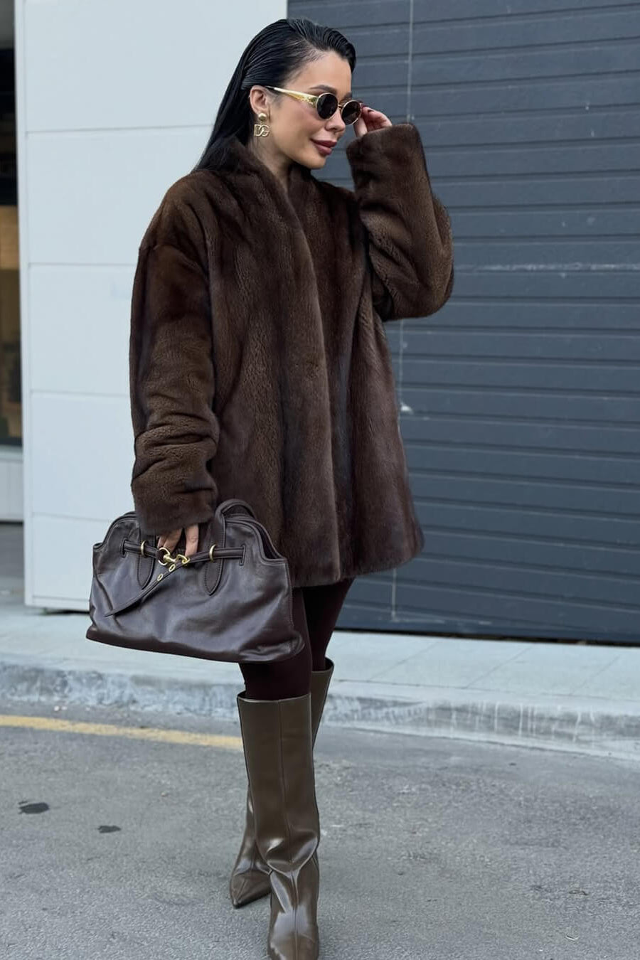 ZEYA - Seve Belted Faux Fur Jacket