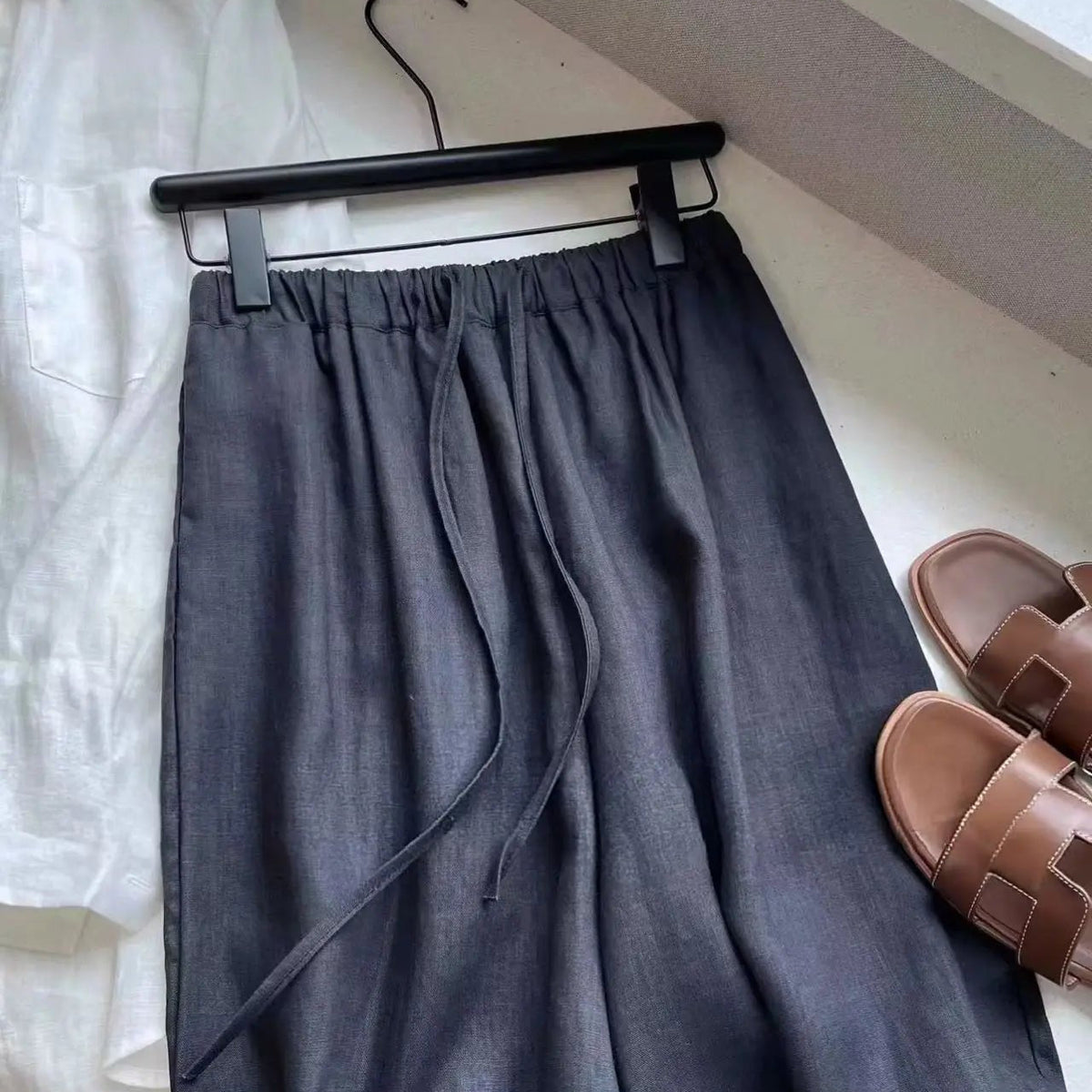 ZEYA - Shiela Wide Leg Linen Pants