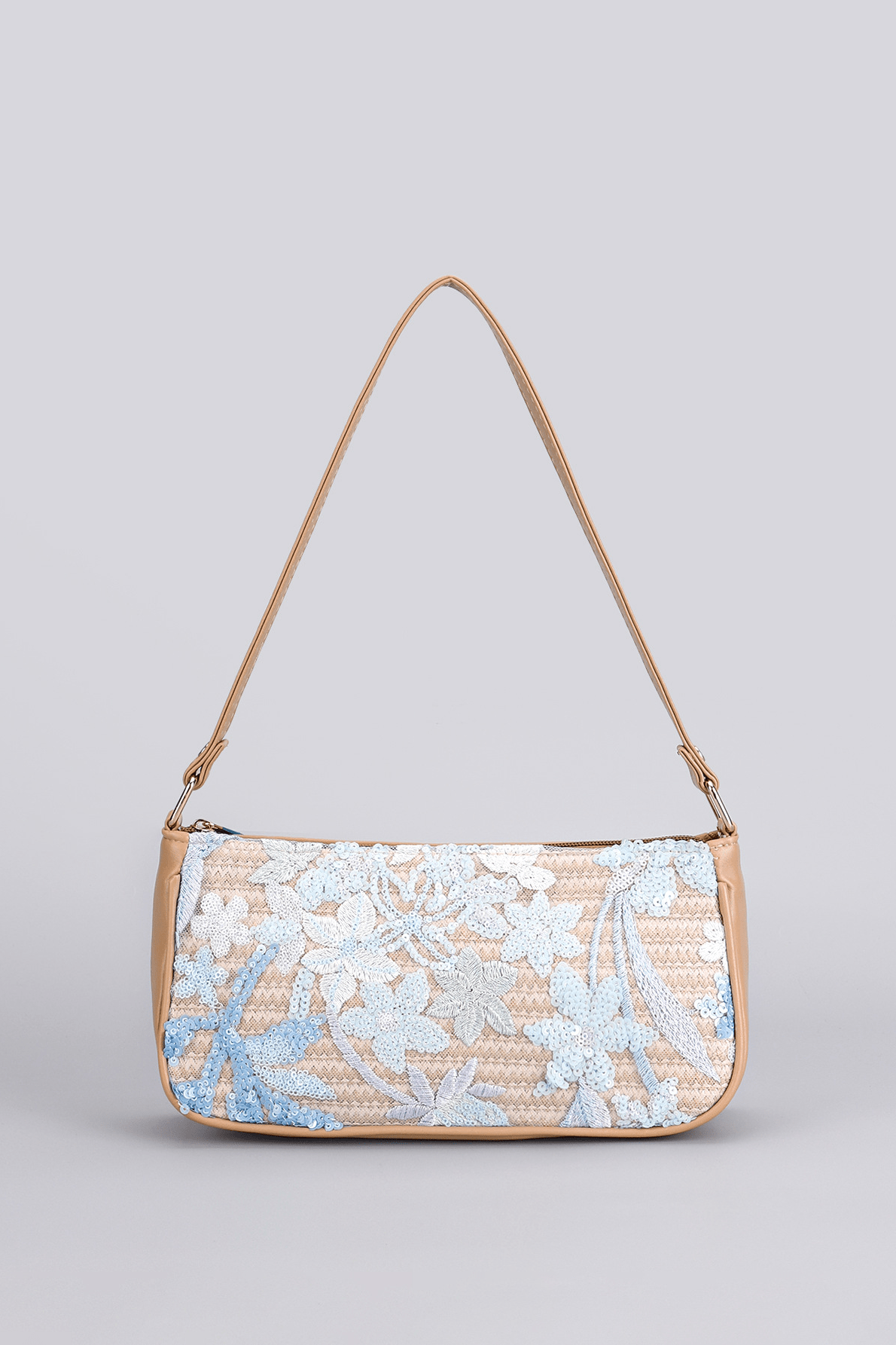 ZEYA - Sophia Embroidered Sequin Shoulder Bag