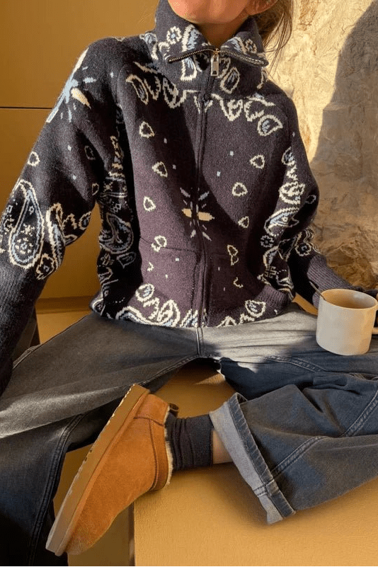 ZEYA - Stacey Paisley Knitted Cardigan