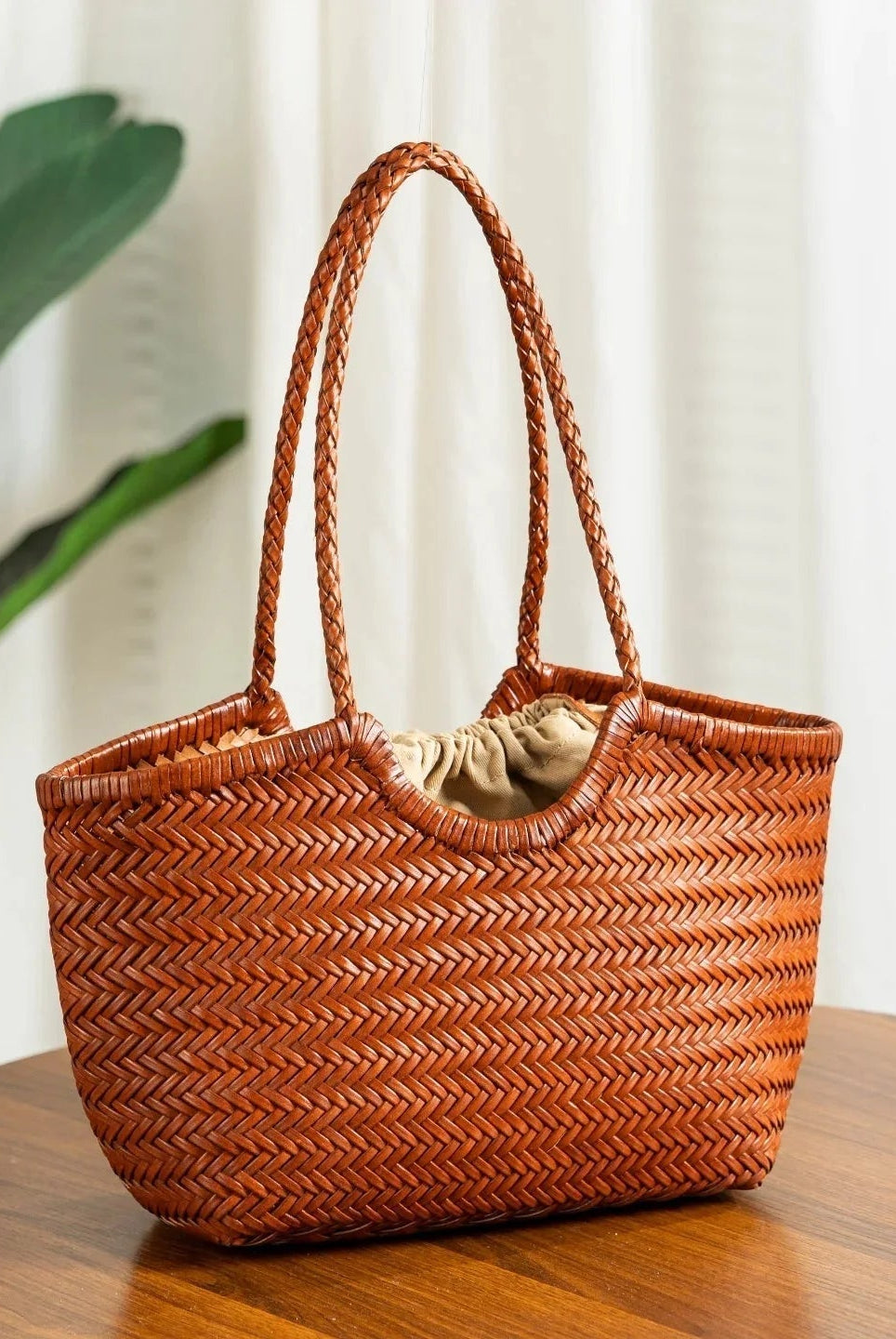 ZEYA - Tatum Handwoven Leather Tote Bag