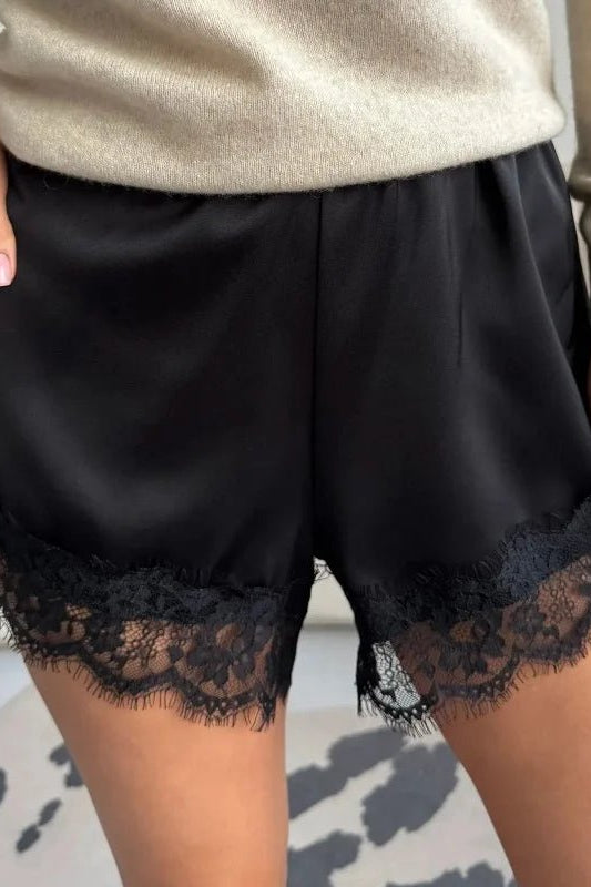 ZEYA - Veronica Satin Lace Shorts