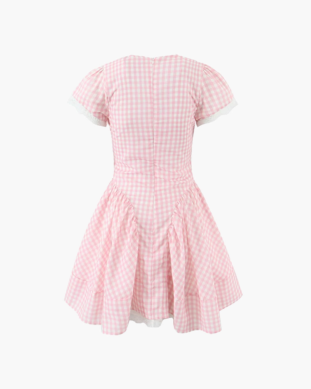 ZEYA - Vesna Pink Plaid Bow Mini Dress