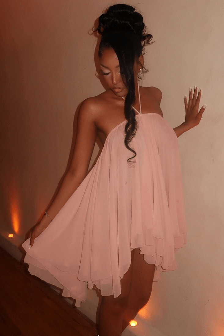 ZEYA - Yasmin Backless Halter Mini Dress