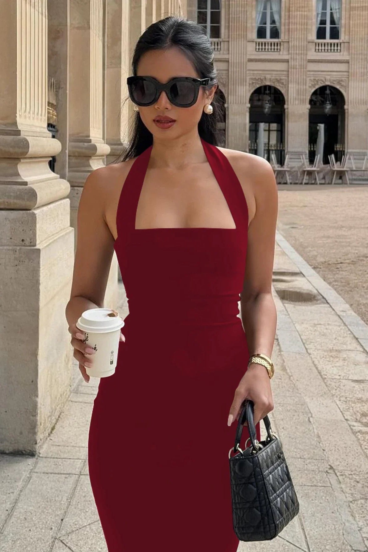 ZEYA - Yssa Halter Neck Bodycon Maxi Dress