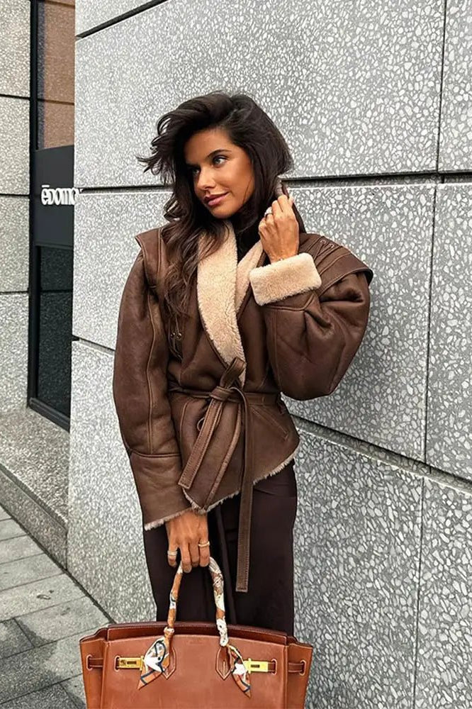 ZEYA - Zenna Faux Leather Coat