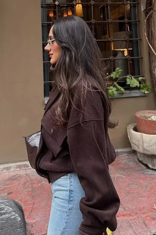 ZEYA - Zoe Vintage Oversized Bomber Jacket