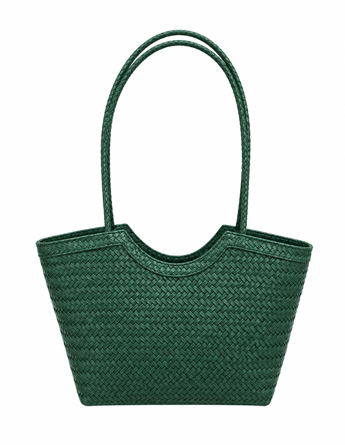 Borsa intrecciata in finta similpelle Leona
