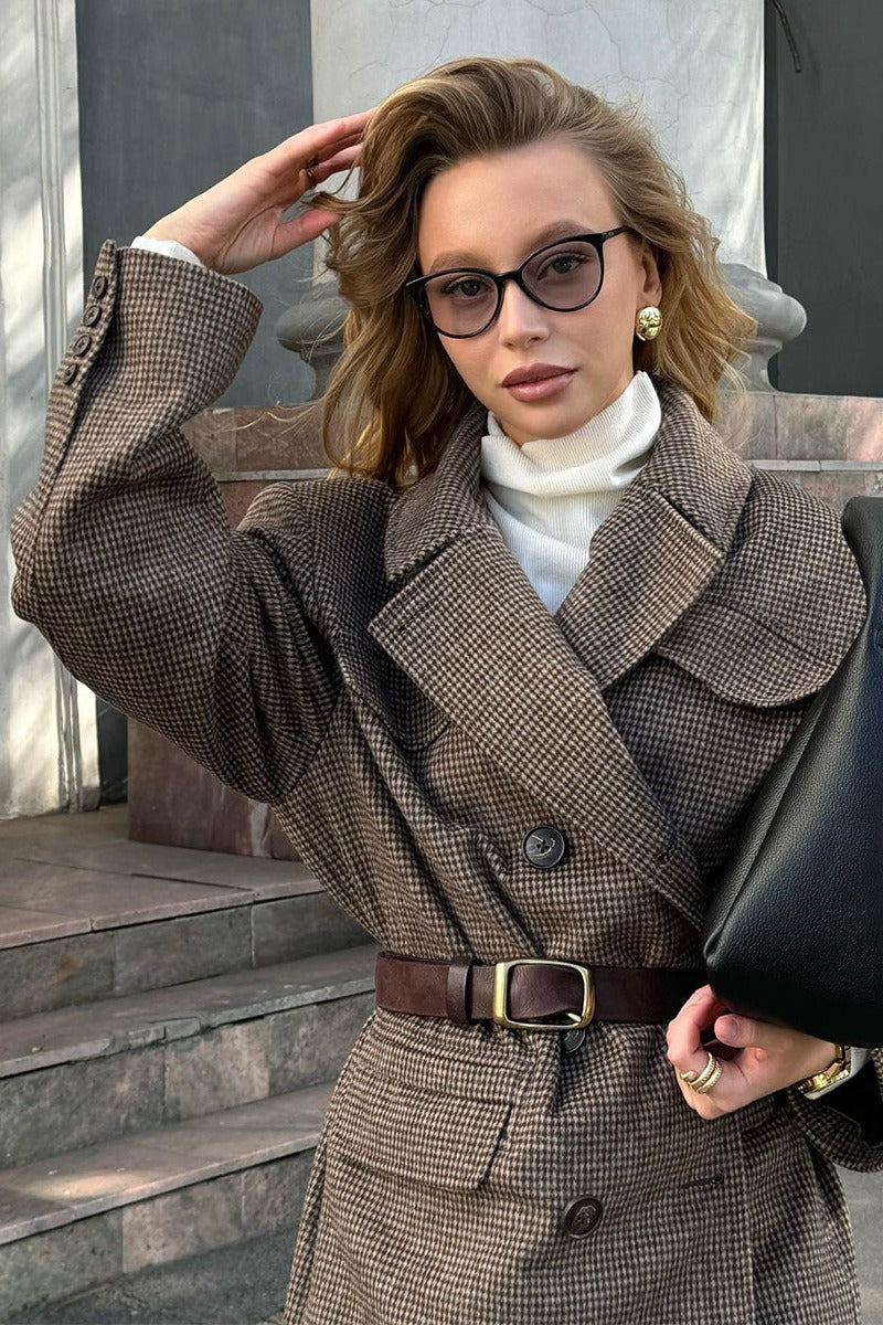 Cappotto Amy in tweed strutturato