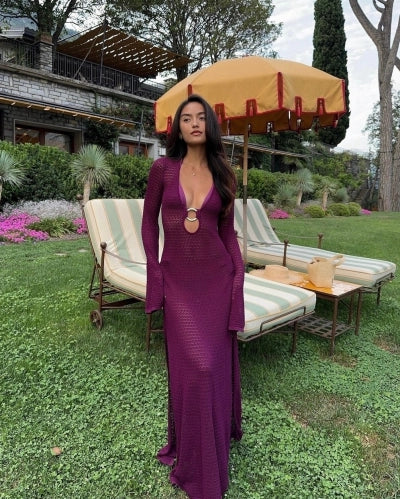 Courtney vestito da spiaggia in maglia aderente