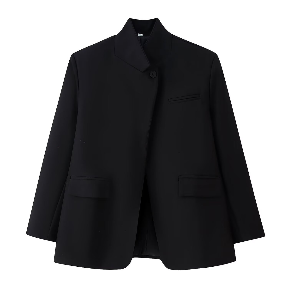 Blazer a quadri con collo alto Melanie