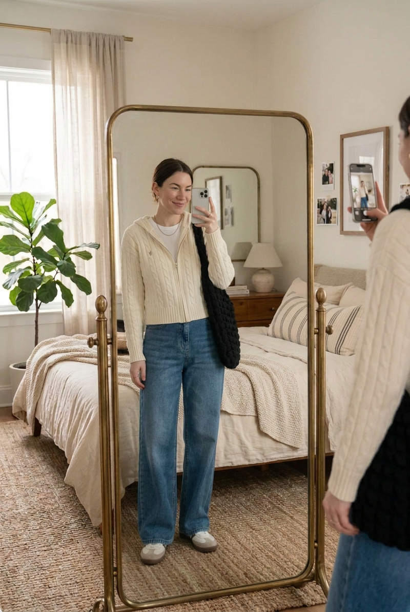 Cardigan Melanie a collo alto con zip