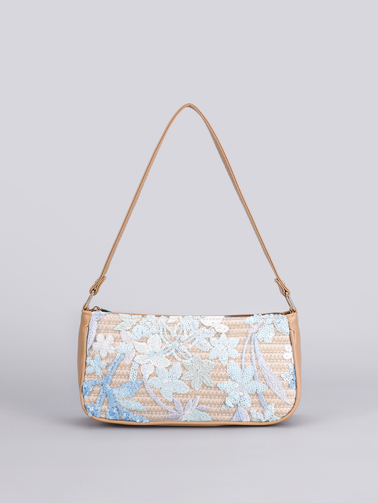Borsa a spalla Sophia ricamata con paillettes