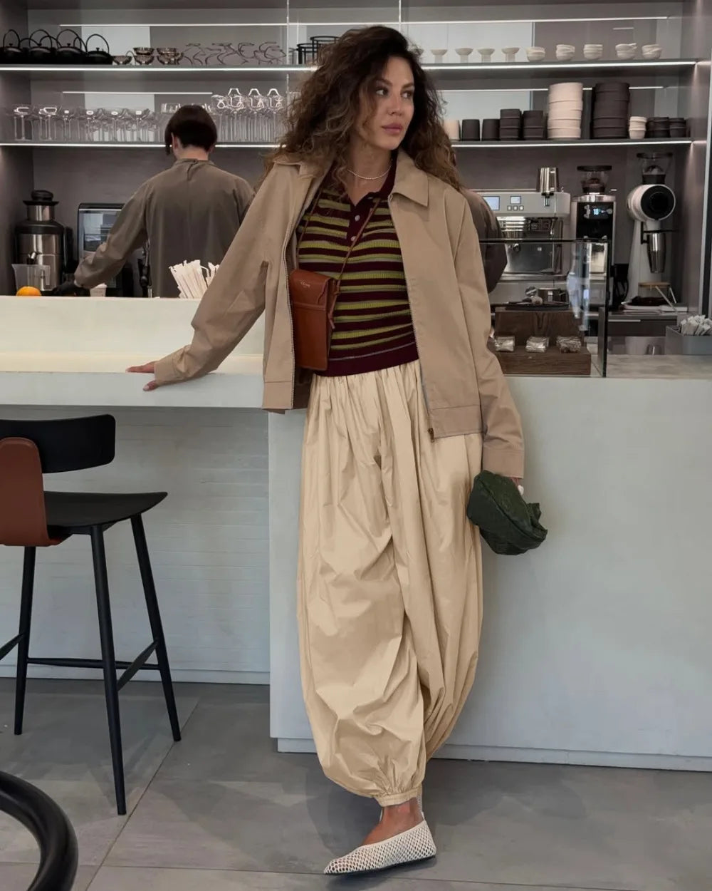 Pantaloni balloon a vita alta Kristen