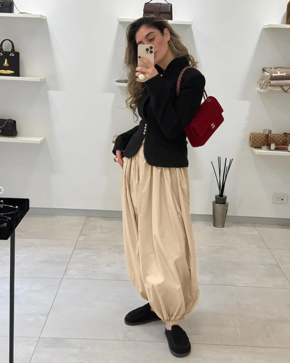 Pantaloni balloon a vita alta Kristen