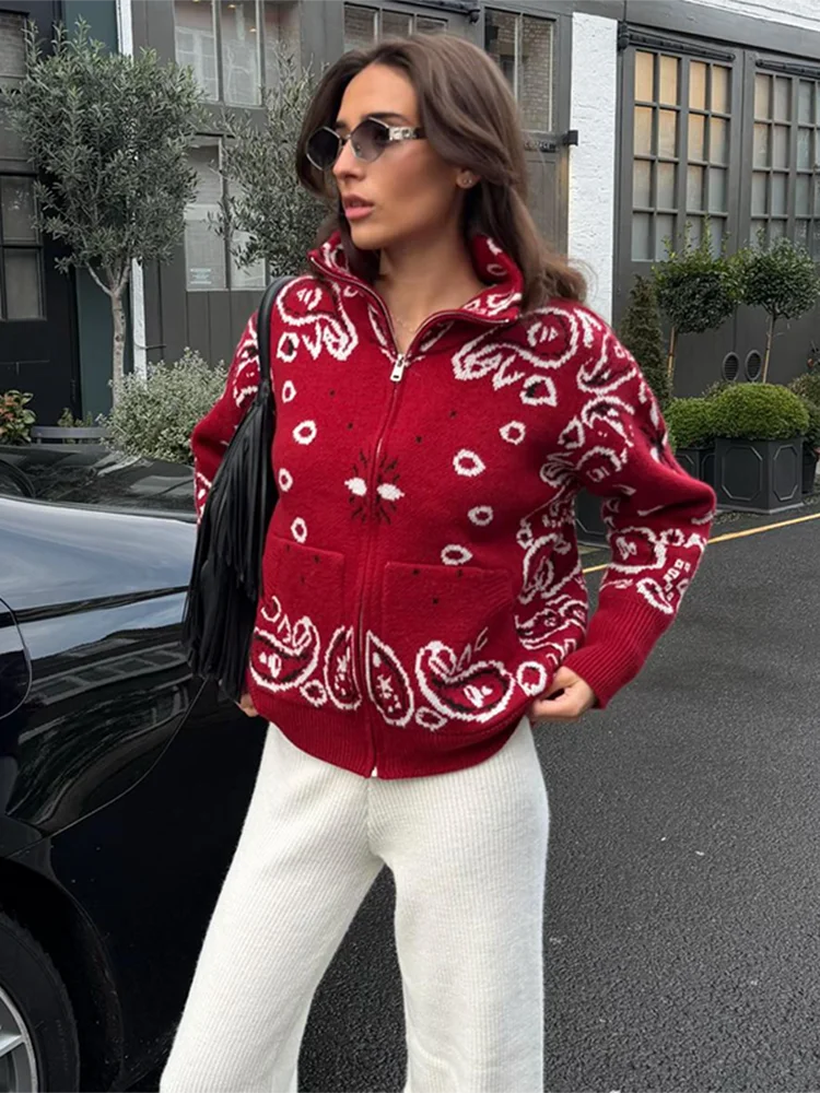Melanie Paisley Giacca in maglia con zip